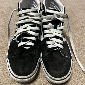 buttery checkerboard sk8-hi vans